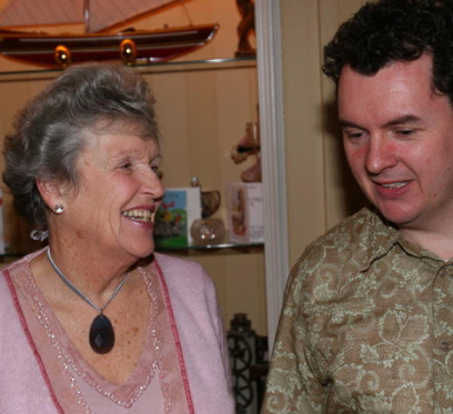 Nic with his mother